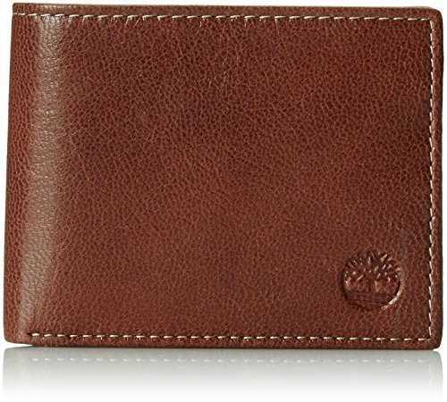 Electrónica Timberland Men's Hunter Leather Passcase Wallet Trifold Wallet Hybrid