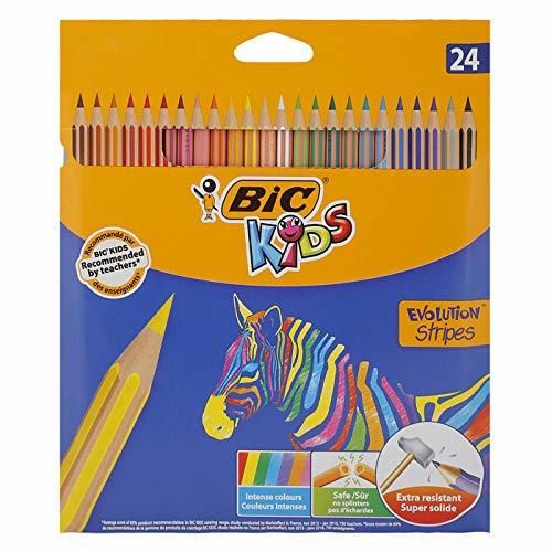 BIC Kids Evolution Stripes Lápices de colores - colores Surtidos