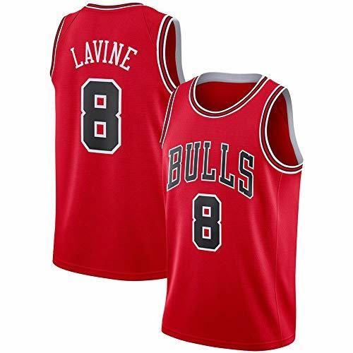 BXWA-Sports Camiseta de Baloncesto NBA # 8 Zach LaVine Chicago Bulls Transpirable
