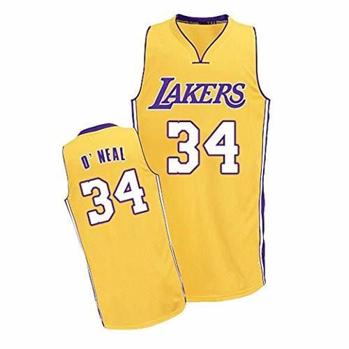Aojing Shaquille O'Neal 34 Los Angeles Lakers Mangas de Camiseta Unisex de