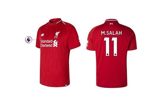 New Balance . Camiseta Infantil FC Liverpool 2018 - 2019 Home pl - M. Salah 11