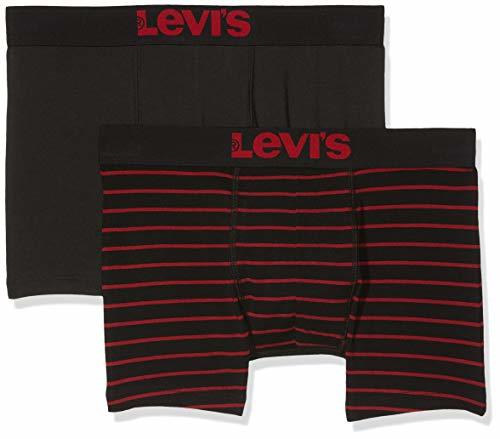 Lugares Levi's Levis 200SF Vintage Stripe 0312 Boxer Brief 2P, Hombre, Schwarz