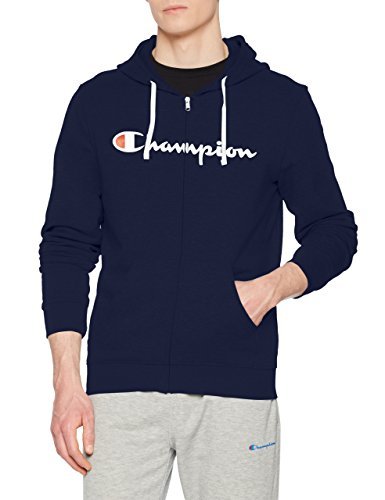 Fashion Champion Hooded Full Zip Sweatshirt, Sudadera con Capucha para Hombre, Azul