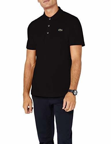 Lacoste L1230, Polo de Manga Corta para Hombre, Negro