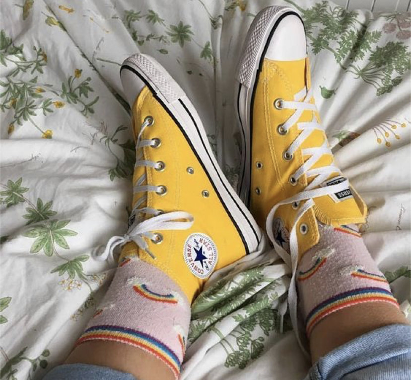 Yellow All Star Converse High Trainers