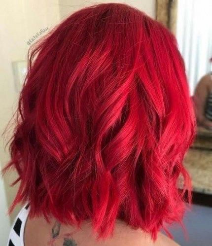 Bright Red Ombre Hair