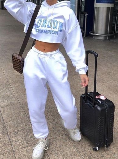 White Sweatpants Outfit