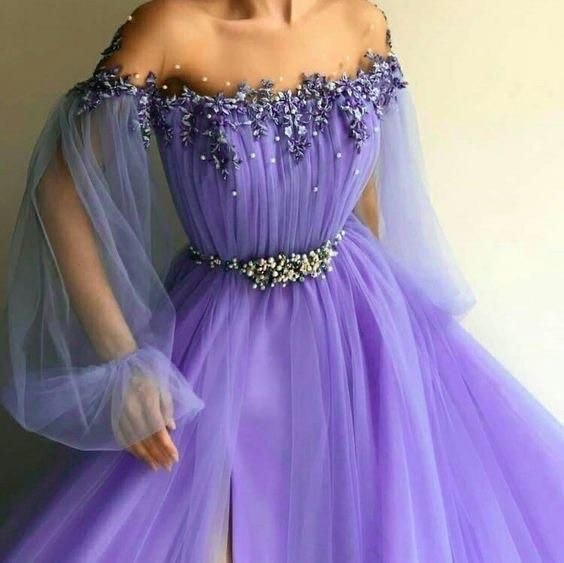 Social Classe Bedazeled Purple Dress
