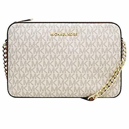 Social Michael Kors Jet Set - Bolso bandolera para mujer, Blanco