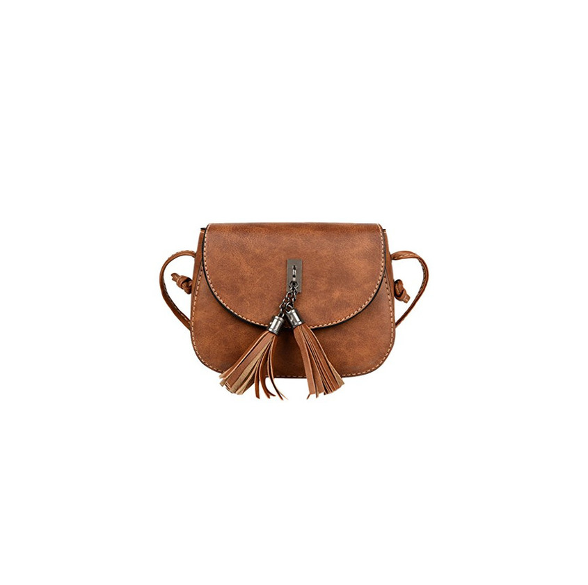 Social ESAILQ Bolso De Hombro Cuero Bolsa De Mano de Mini Marron Para Mujer