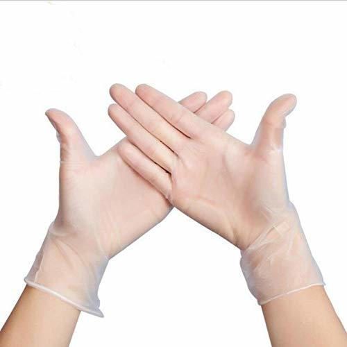 Places PONNMQ 50/100PCS Food Grade Disposable PVC Gloves Anti-Static Plastic Gloves For Food