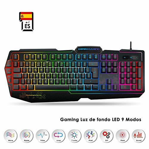 Electronic EMPIRE GAMING - Teclado Gaming K900 QWERTY- 105 Teclas Semi-mecánicas- Retroiluminación LED