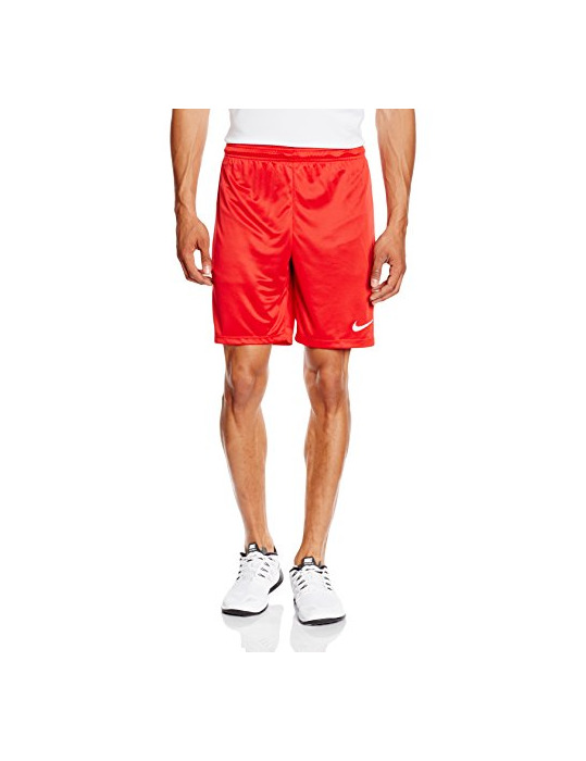 Fitness Nike Park II Knit Short NB Pantalón corto, Hombre, Rojo/Blanco