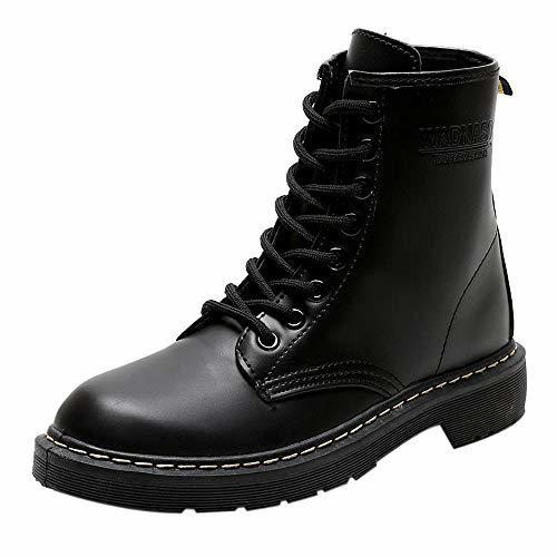 Social OHQ Martin Botas Moda Mujer Estilo Inglaterra Cuero Martin Zapatos Motos Botas