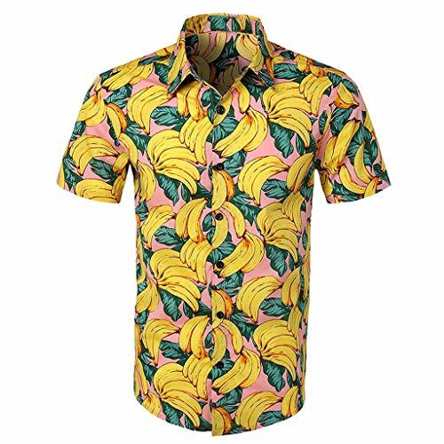 Social YEBIRAL Polos Manga Corta Hombre Manga Corta Básico Polo con Botones Camisa