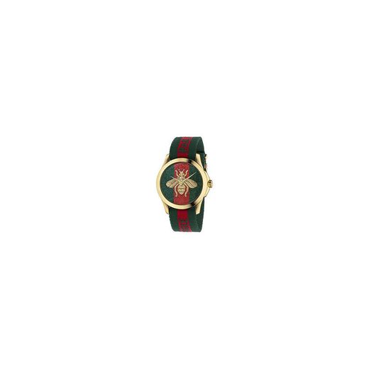 Gucci Reloj Análogo clásico para Unisex de Cuarzo con Correa en Nailon