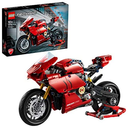 Technic Ducati Panigale V4 R Motocicleta, Modelo de Exhibición Superbike coleccionable, multicolor