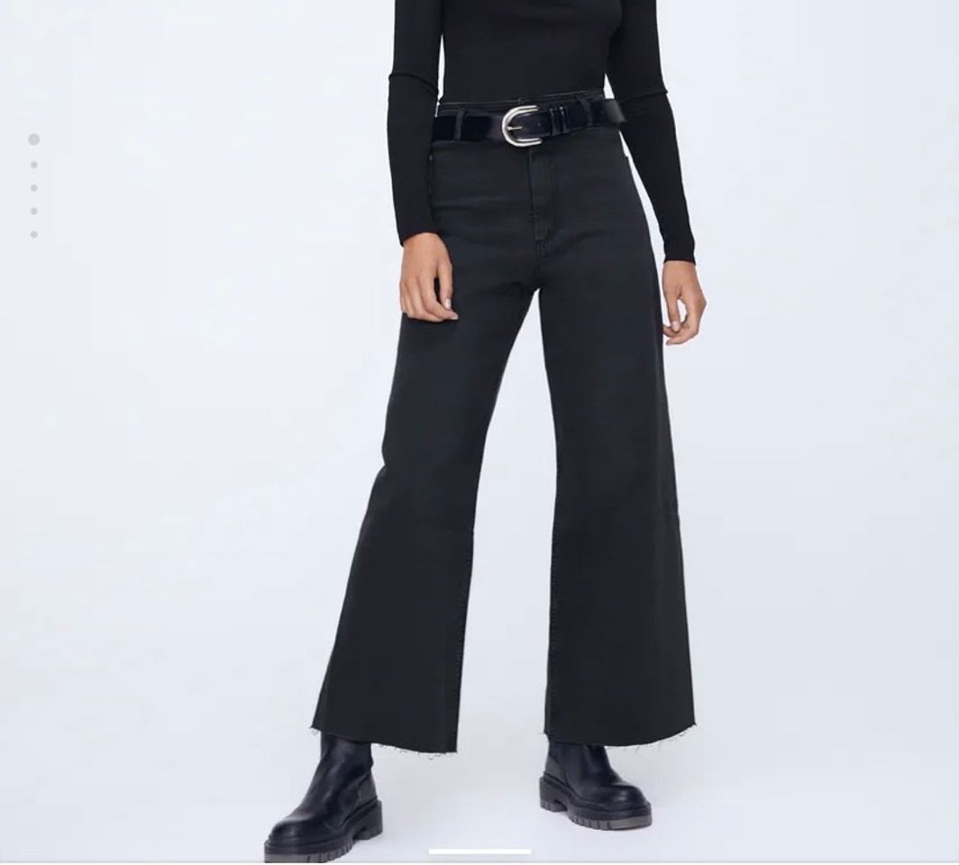 Moda pantalones culotte negros