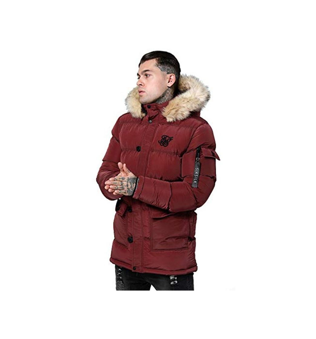 Producto Sik Silk Shiny Puff Parka – Burgundy