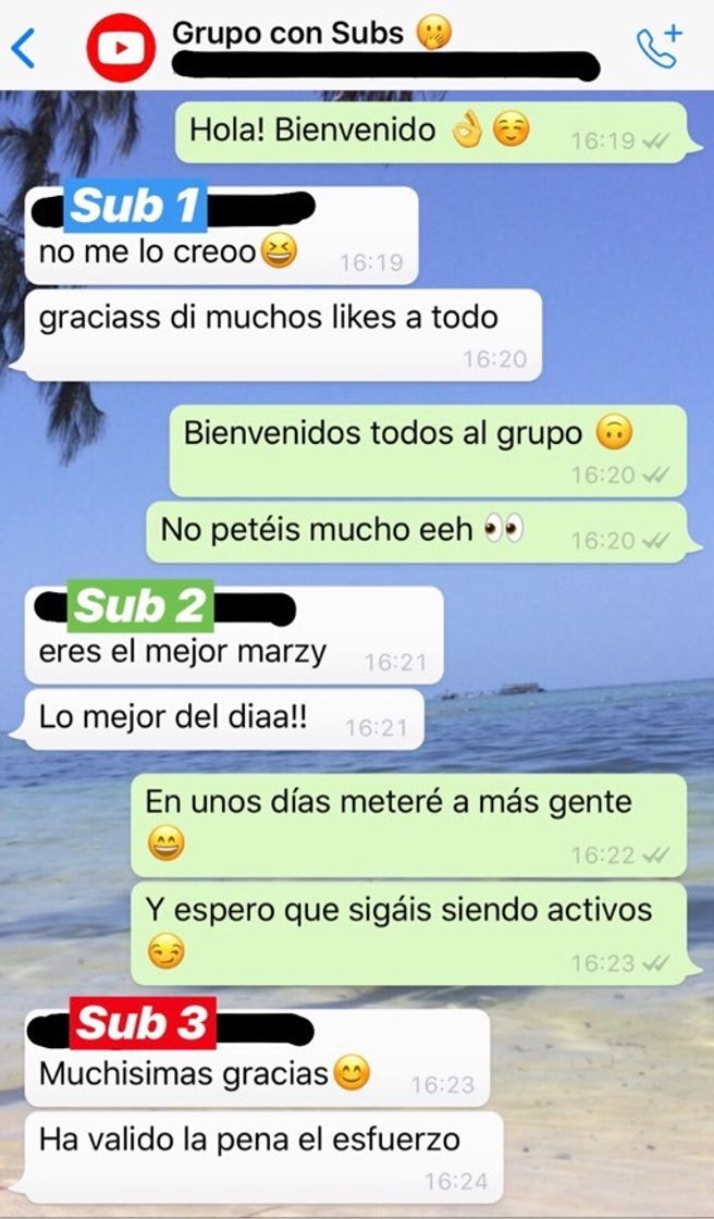 Social Primeros Subs añadidos 😊