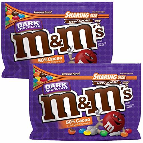 M&Ms Dark Chocolate Candy Bag Tamaño Sharing 286.3g 2 paquetes