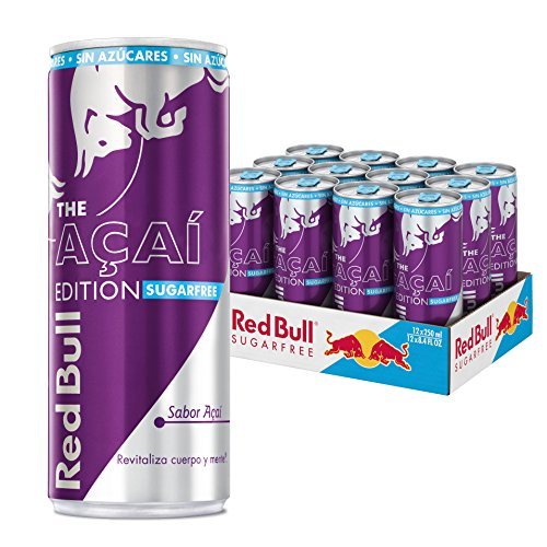 Social Red Bull Açai Edition Bebida Energética - Paquete de 12 x 250