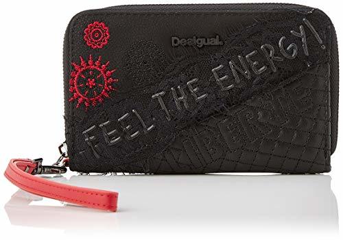 Product Desigual Wallet Rep Comunika Mini Zi, Monedero para Mujer, Negro