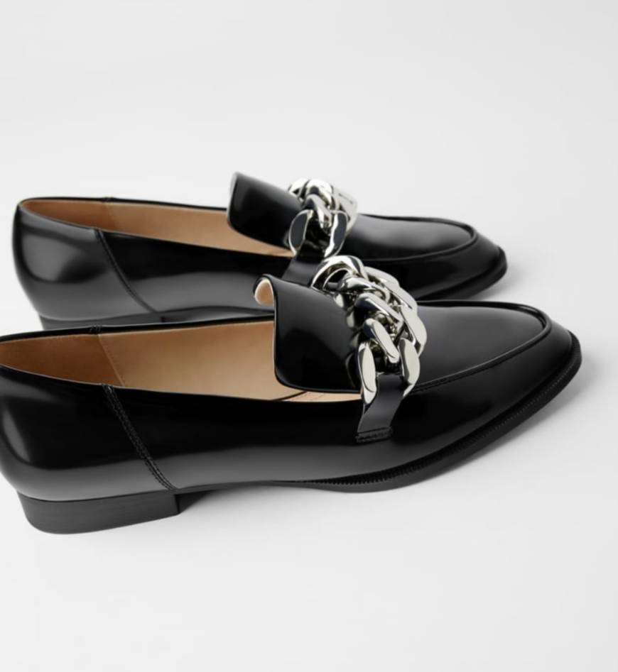 Fashion LOAFERS WITH CHAIN DETAIL