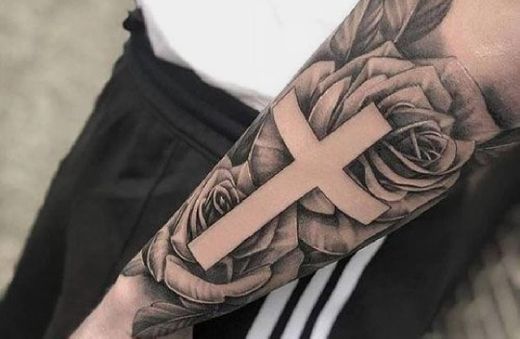 Tattoo with a cross