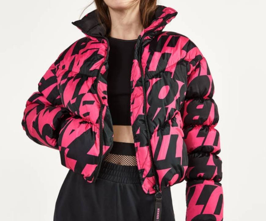 Social Printed puffer jacket

