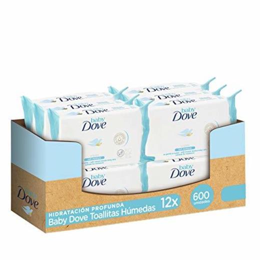 Baby Dove Toallitas húmedas hidratación profunda - Pack de 12 x 50