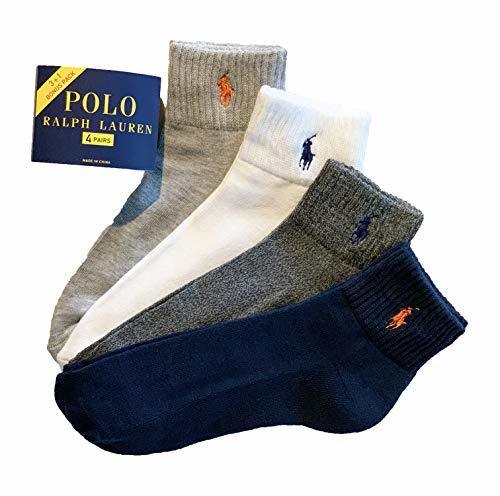 Social Polo Ralph Lauren - Juego de 4 pares de calcetines bajos