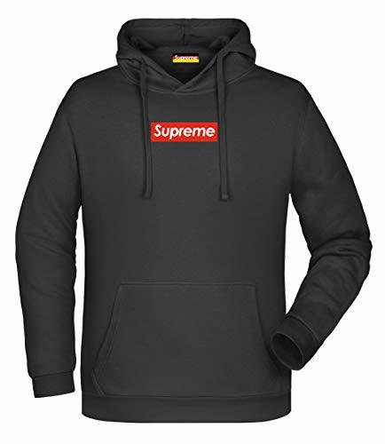 Producto Supreme Germany Hoodie Schwarz Logo Klein Rot/Weiss