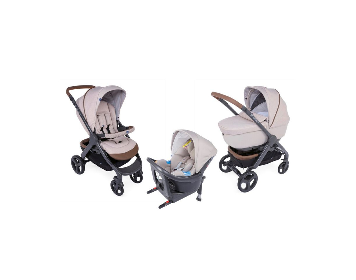 Product Chicco StyleGo Up - Cochecito con capazo y silla de paseo. Compacto