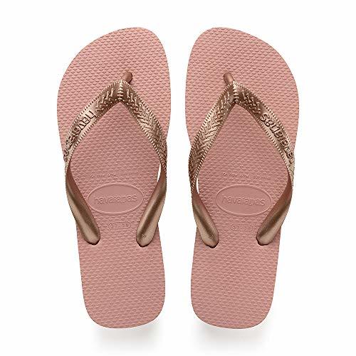 Place Havaianas Top Tiras, Chanclas para Mujer, Dorado