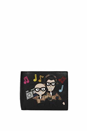 Product Dolce&Gabbana cartera billetera bifold de hombre en piel nuevo patch stilisti ra