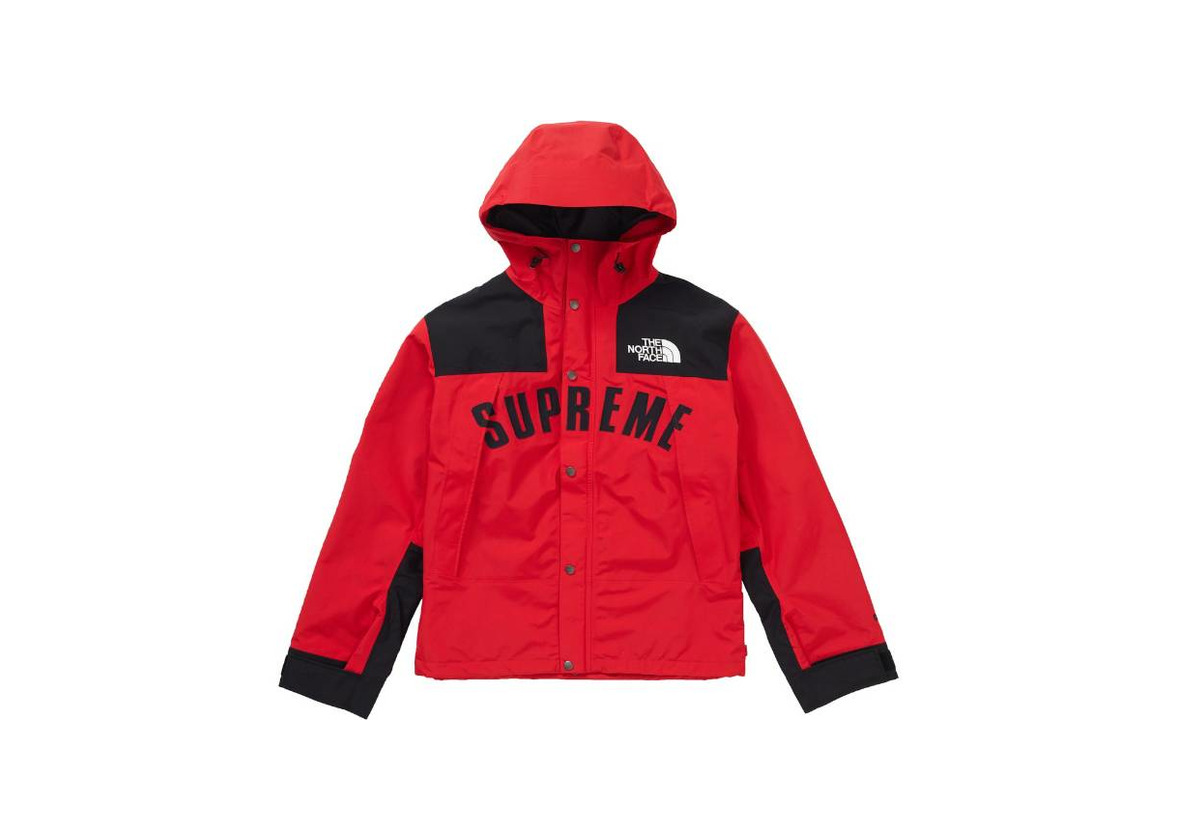 Social Supreme The North Face Arc Logo Mountain Parka Red