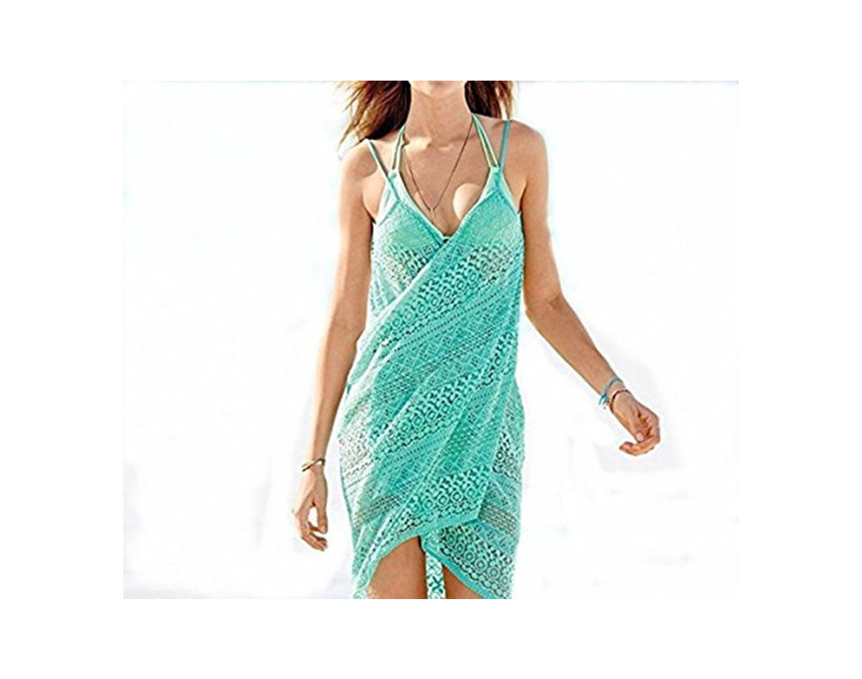 Product Bllomsem Mujeres Pareos Encaje de Punto Playa Protector Solar Vestido Traje De