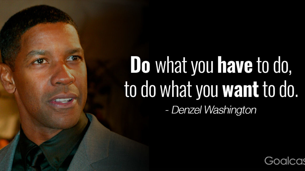 Moda Denzel Washington life advice