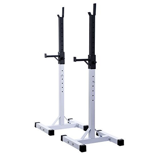 Place Soporte Estante Ajustable Barra Levantamiento Pesas Gimnasio MAX 150 KG Acero