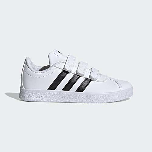 Moda Adidas VL Court 2.0 CMF I, Zapatillas de Gimnasia Unisex bebé, Blanco