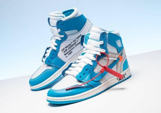 Moda Jordan 1 Retro High Off-White University Blue ✳️🏀✳️