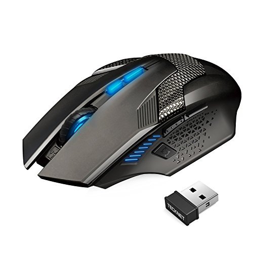 Lugar TECKNET Ratón Gaming Inalámbrico 2.4G Ratón Óptico Gaming Mouse Profesional para Gaming