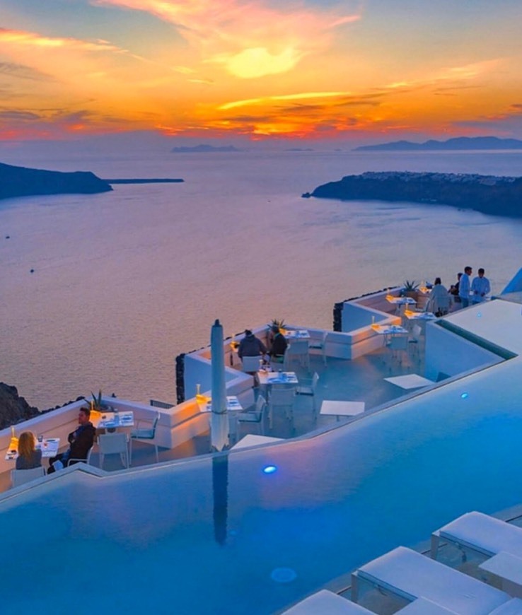 Fashion Sunset at Santorini, Greece