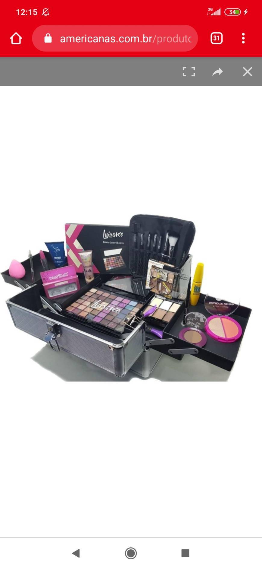 Fashion Maleta Extra Grande e Kit Maquiagem Ruby Rose Maybelline

