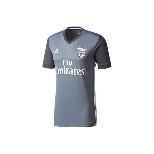 adidas SLB A JSY Camiseta 2ª Equipación Benfica 2017-2018, Hombre, Gris