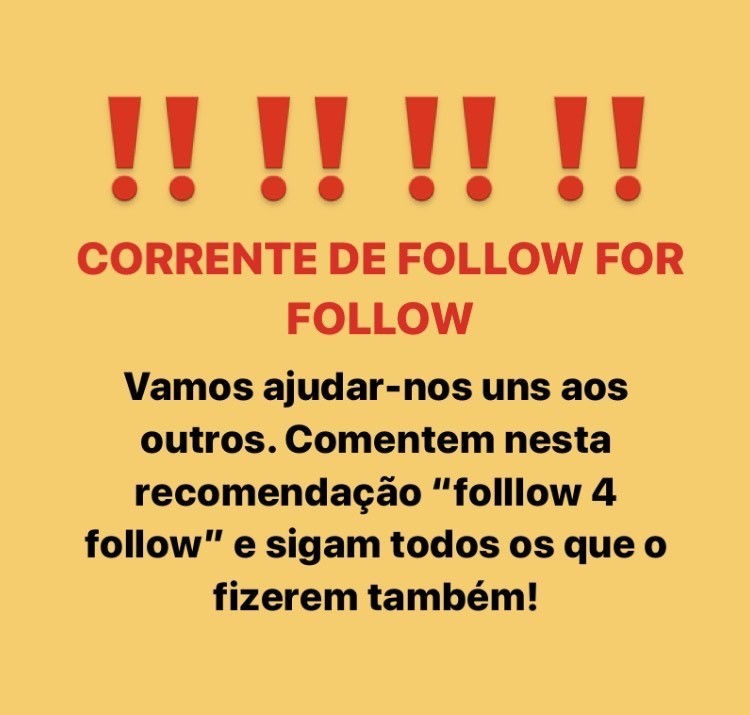 Social Corrente FOLLOW 4 FOLLOW