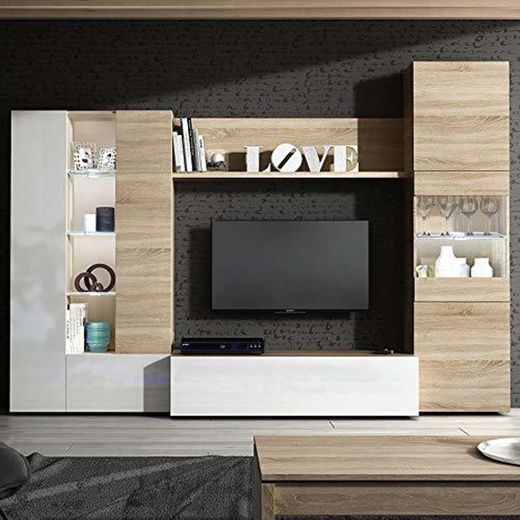 Habitdesign 016642F - Mueble de Comedor con Leds