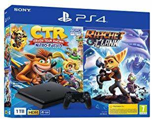 Social PS4 Slim  + Crash Team Racing + Ratchet & Clank

