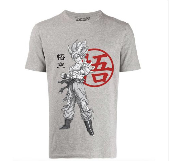 Fashion T-shirt Dragon Ball Cinzento